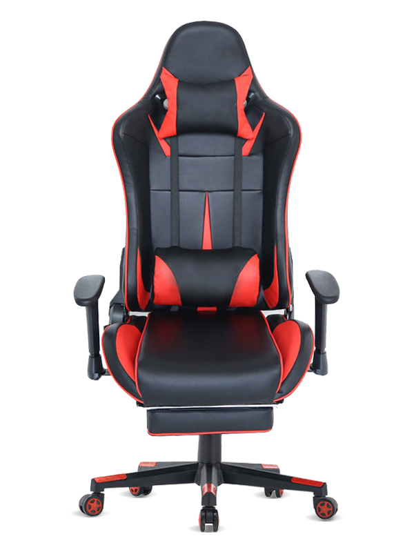 Высококачественное компьютерное офисное игровое кресло с подставкой для ног и поясничной подушкой  Высококачественное компьютерное офисное игровое кресло с подставкой для ног и поясничной подушкой